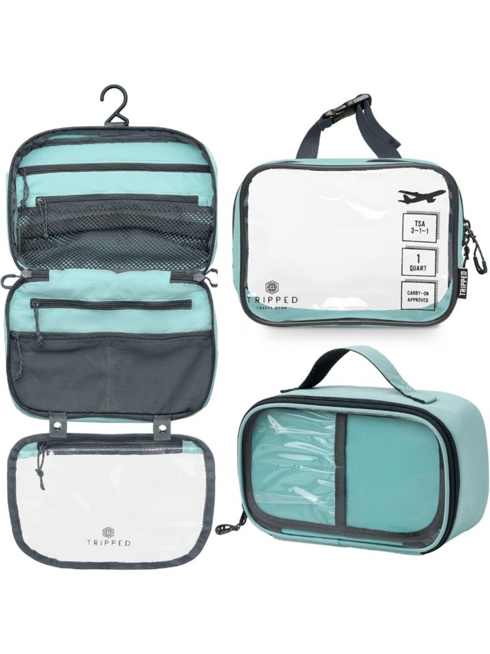 3-Piece Travel Toiletry Bag Set | Compact, Lightweight & Durable Travel